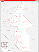 Lyon County Wall Map Red Line Style