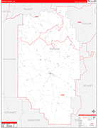 Marion County Wall Map Red Line Style