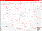 Marion County Wall Map Red Line Style