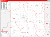 Marshall Wall Map Red Line Style