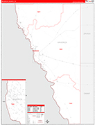 Maverick County Wall Map Red Line Style
