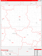 McCook Wall Map Red Line Style