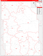McHenry Wall Map Red Line Style