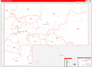 McKinley Wall Map Red Line Style