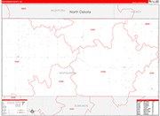 McPherson Wall Map Red Line Style