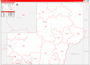 Meade Wall Map Red Line Style