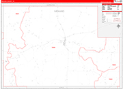Menard Wall Map Red Line Style