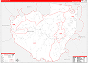 Menifee Wall Map Red Line Style