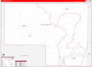 Menominee Wall Map Red Line Style