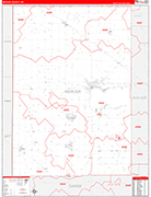 Mercer Wall Map Red Line Style