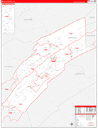 Mifflin Wall Map Red Line Style
