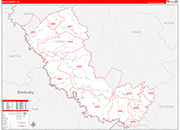 Mingo Wall Map Red Line Style