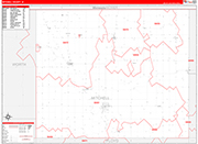 Mitchell Wall Map Red Line Style