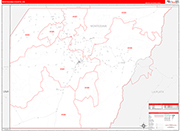 Montezuma Wall Map Red Line Style