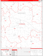 Montgomery Wall Map Red Line Style