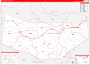 Montgomery Wall Map Red Line Style