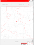 Montmorency County Wall Map Red Line Style