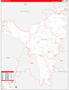 Moore Wall Map Red Line Style