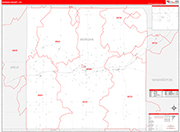 Morgan Wall Map Red Line Style