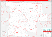 Morgan Wall Map Red Line Style