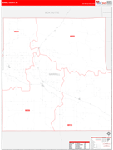 Morrill County Wall Map Red Line Style