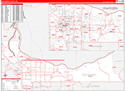 Multnomah County Wall Map Red Line Style