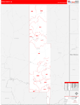 Navajo County Wall Map Red Line Style