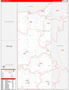 Newton Wall Map Red Line Style