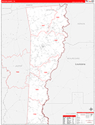 Newton County Wall Map Red Line Style