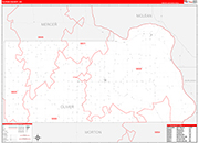 Oliver Wall Map Red Line Style
