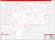 Ontario Wall Map Red Line Style