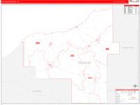 Ontonagon County Wall Map Red Line Style