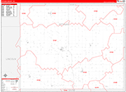 Ottawa Wall Map Red Line Style