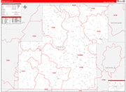 Owen Wall Map Red Line Style