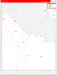 Owyhee Wall Map Red Line Style