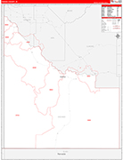 Owyhee Wall Map Red Line Style