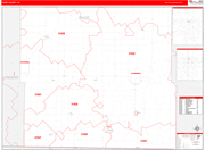 Page County Wall Map Red Line Style