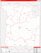 Parke Wall Map Red Line Style