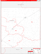 Parmer County Wall Map Red Line Style