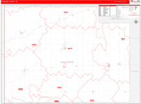 Paulding Wall Map Red Line Style