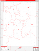 Perkins Wall Map Red Line Style
