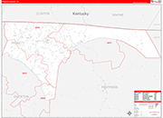 Pickett Wall Map Red Line Style