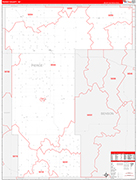 Pierce Wall Map Red Line Style