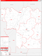 Pike Wall Map Red Line Style
