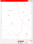Pipestone County Wall Map Red Line Style