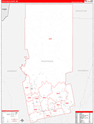Piscataquis Wall Map Red Line Style