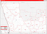 Polk County Wall Map Red Line Style