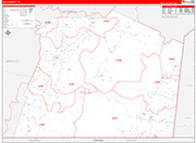 Polk Wall Map Red Line Style
