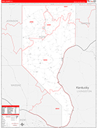 Pope County Wall Map Red Line Style