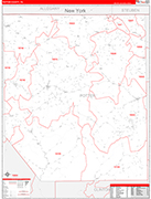 Potter Wall Map Red Line Style